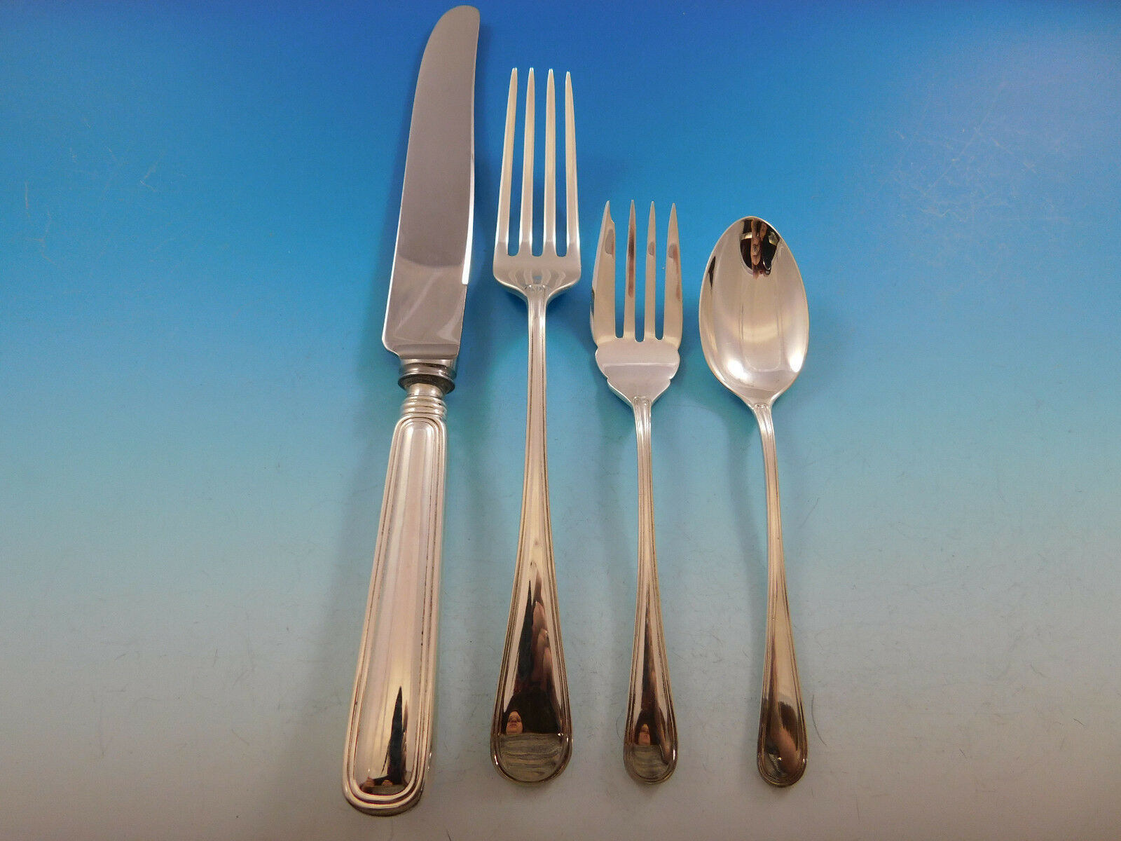 Saxon by Birks Canada Sterling Silver Flatware Set 8 Service 66 pcs ...