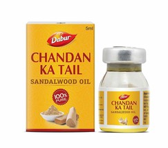 Dabur Chandan Ka Tail Sandalwood Oil Edible Oil Pure 5ML Free Ship - $58.79
