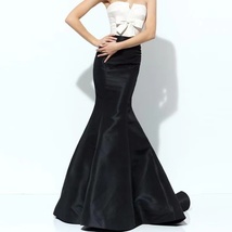 BLACK Mermaid Skirt Outfit Black Mermaid Formal Skirt wiht tail Wedding Custom  image 1