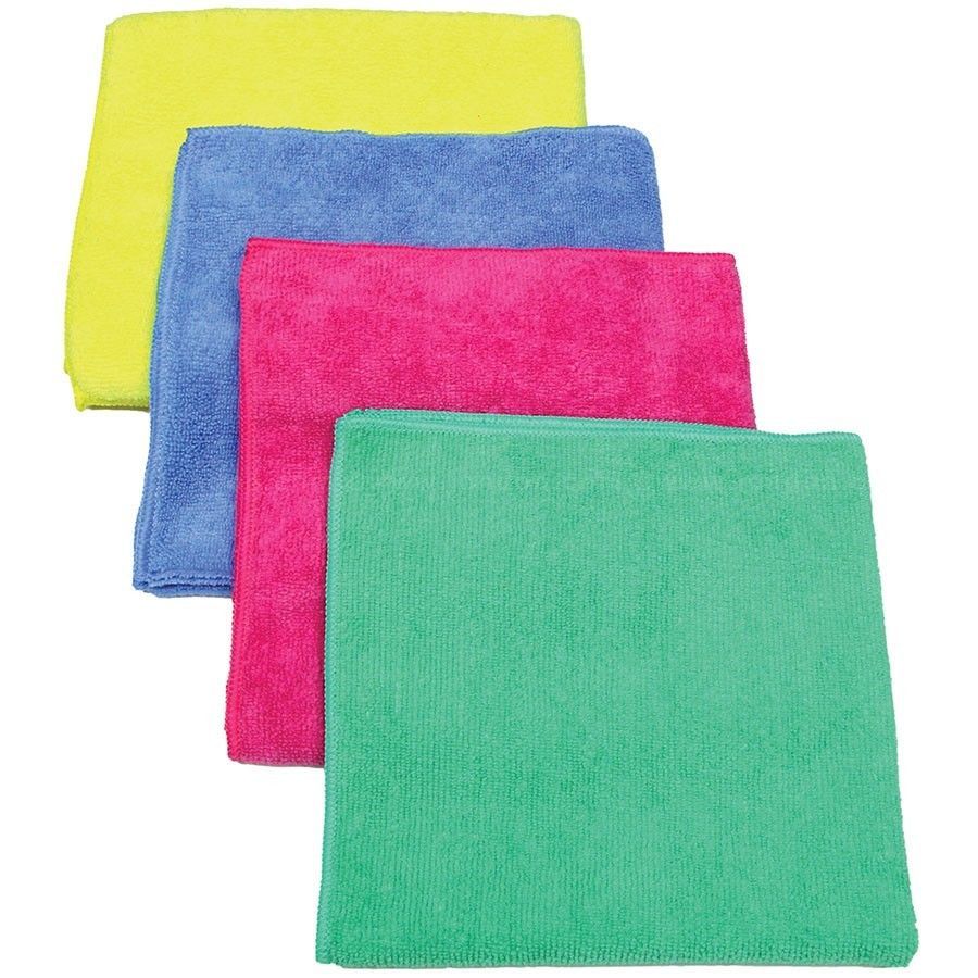Multipurpose Microfiber Cleaning Cloths 5pk 12"x12" Quick Dry Lint Free