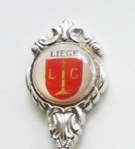 Collector Souvenir Spoon Belgium Liege Coat of Arms Emblem Clam Bowl  - $12.99