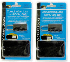 2 pack Combination Luggage Lock & ID Tag Set Travel Airplane Bus Safety Airport - $6.92