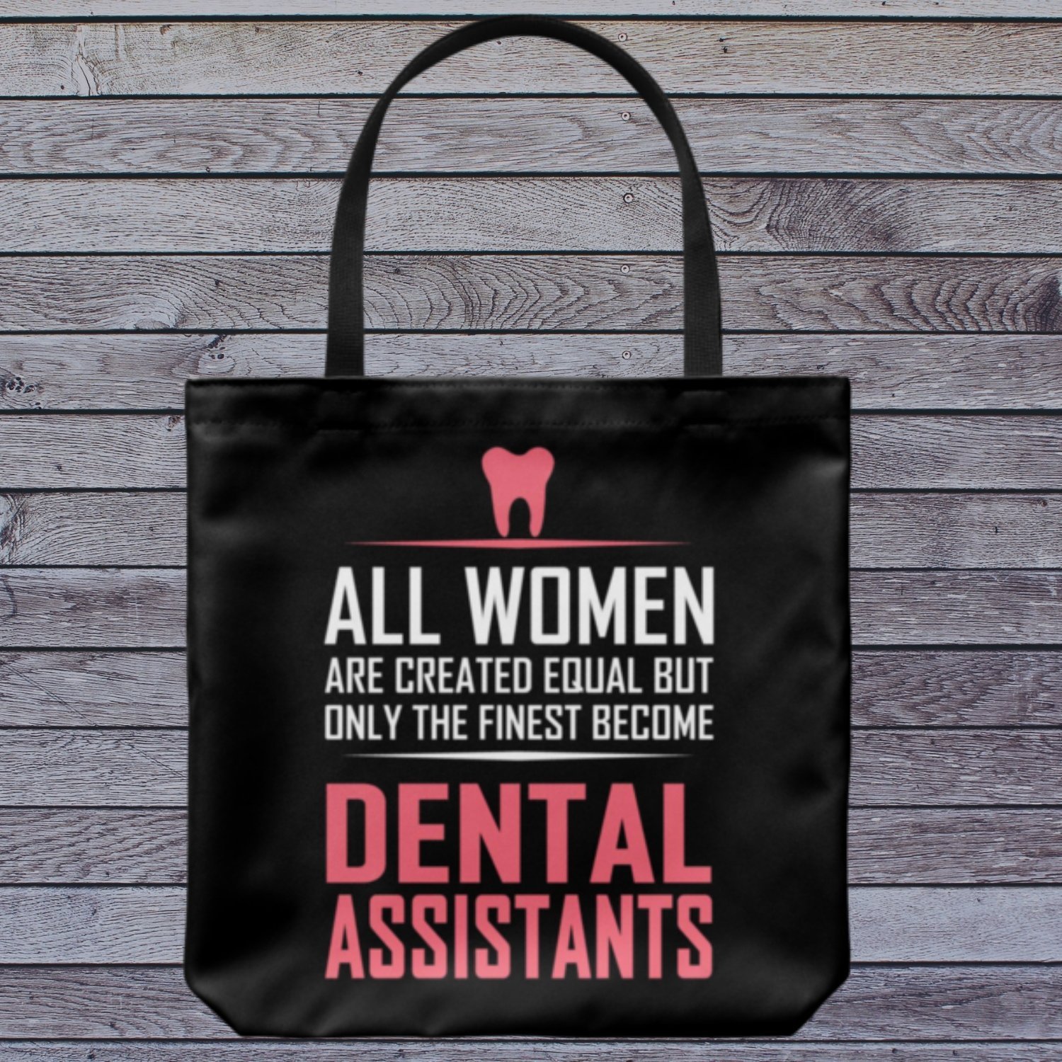 All Women Dental Assistants Everyday Tote Bags Shoulder Carry Double Sided Print Reusable Eco Bags