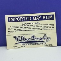 Drug store pharmacy ephemera label advertising Wallace Idaho Imported Ba... - $11.83