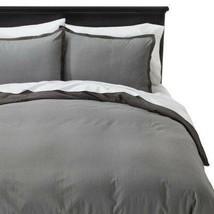 Threshold Washed Linen Set of 2 Standard Pillow Shams Gray EUC Grey - $29.97