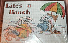 Bucilla 33011 Life&#39;s a Beach Donna Gallagher Counted Cross Stitch 5x7 - $15.64