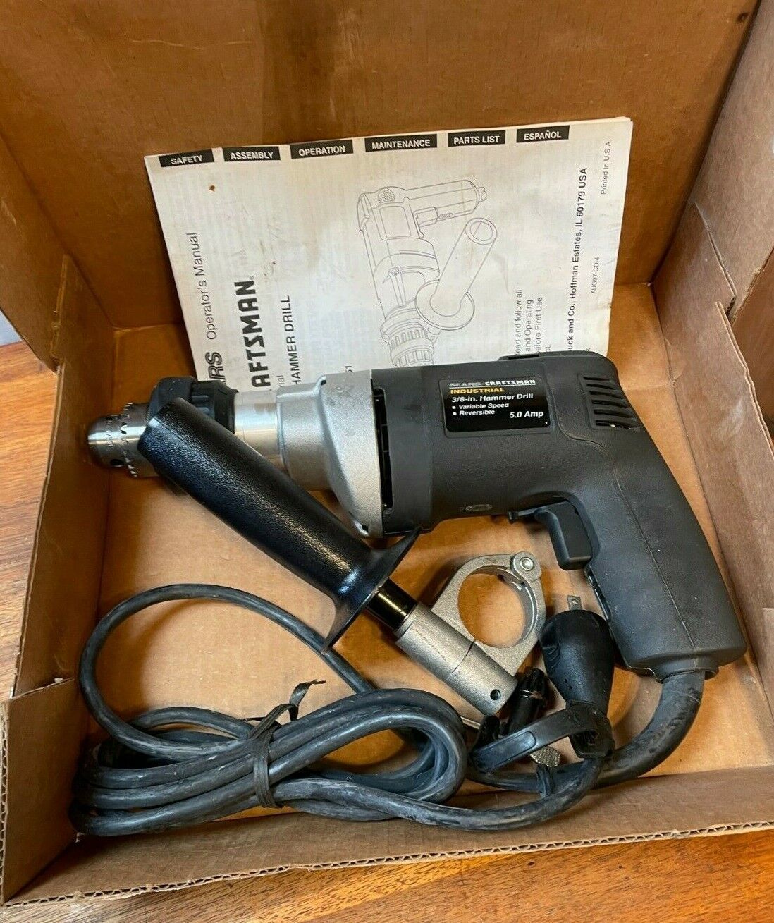 Sears Craftsman 3/8” Hammer Drill Model 900.27115 Corded w/Original