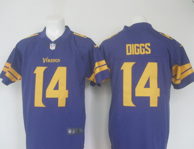 Vikings #14 Stefon Diggs color rush Stitched jersey men ...