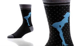 Yo Sox Pinup Men's Premium Crew Socks - Size 7- 12 Cotton Blend Antimicrobial