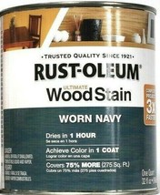 1 Cans Rust-Oleum Ultimate Wood Stain Worn Navy Dries in 1 Hour 1 Quart Total