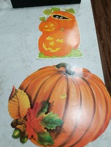 Vintage Halloween Double Sided Cutouts Eureka USA Holiday Decoration Pum... - $5.05