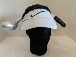 Elope Costume Cheetah Woods Fine Golfing Visor Includes Hair & Bent Club - £7.82 GBP