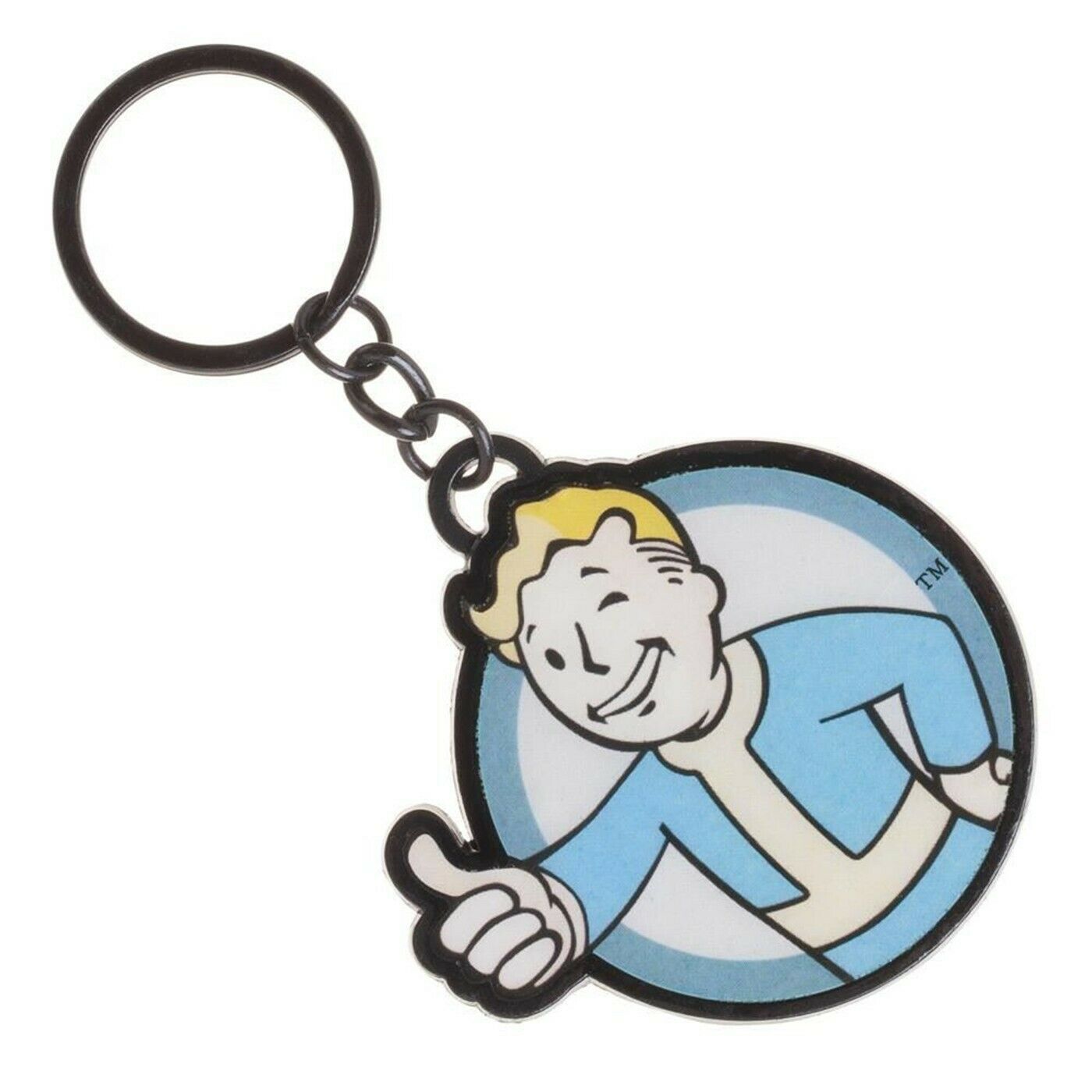 Download Fallout Vault Boy Logo Keychain Blue - Modern (1970-Now)