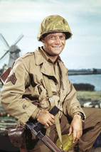 Vic Morrow in Combat! in uniform holding gun 18x24 Poster - $23.99