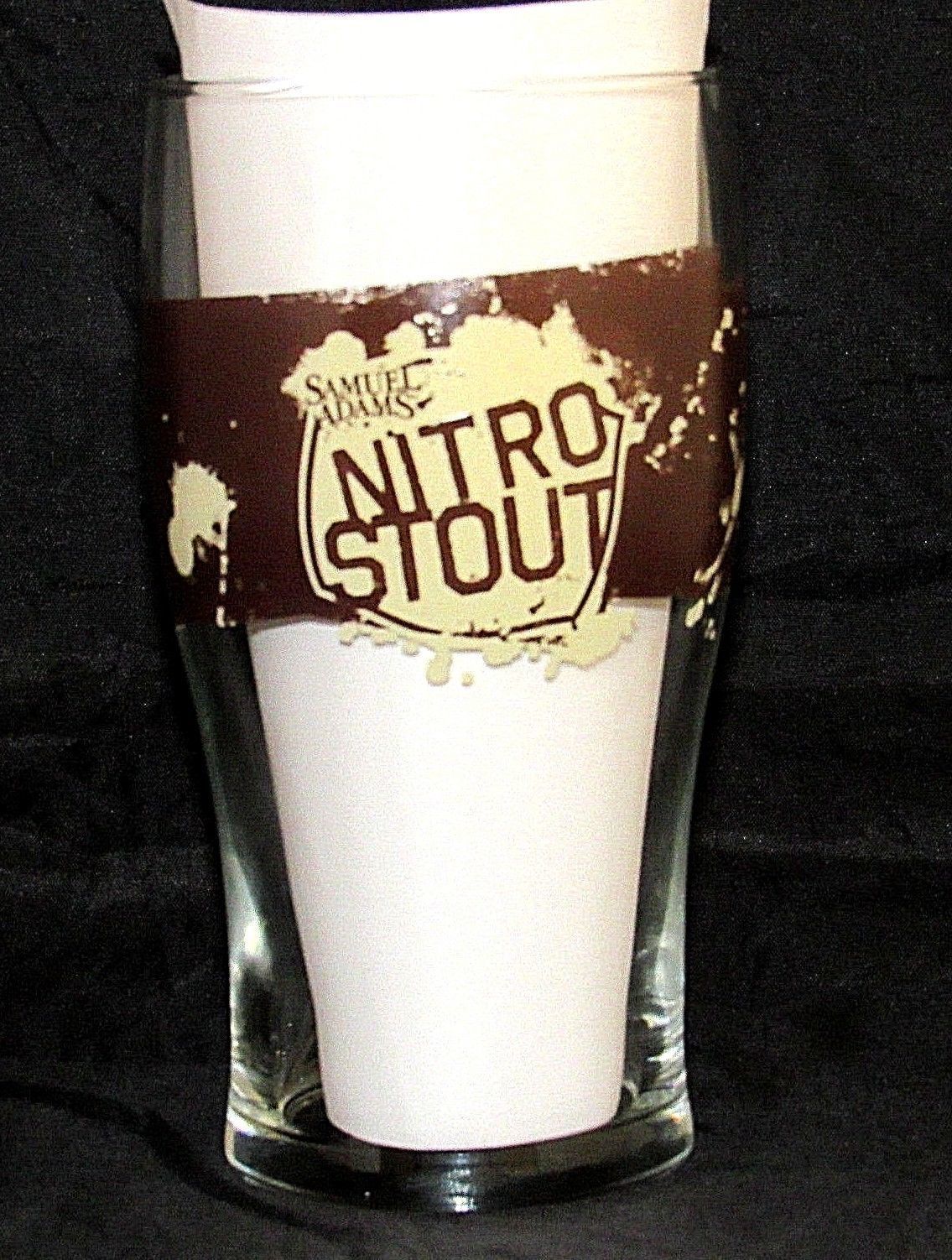 Nitro Stout Beer Glass Samuel Adams Sam Rare 16 oz Other