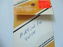 Precision Scale # 31396 Valves Pop Muffled Brass 4 per Pack HO-Scale image 2