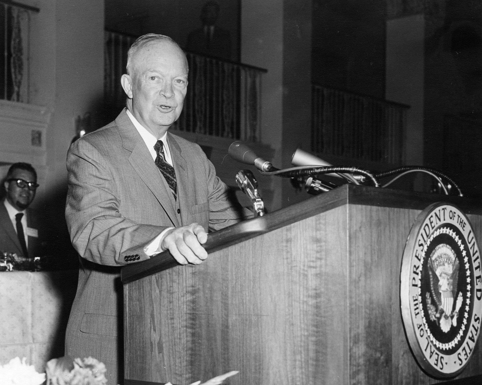 President Dwight Eisenhower Gives Speech In 1958 Photo Print - Posters ...