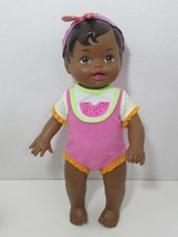 Fisher Price Little Mommy Baby Doll AA pink watermelon outfit headband bow 2010 - $12.86