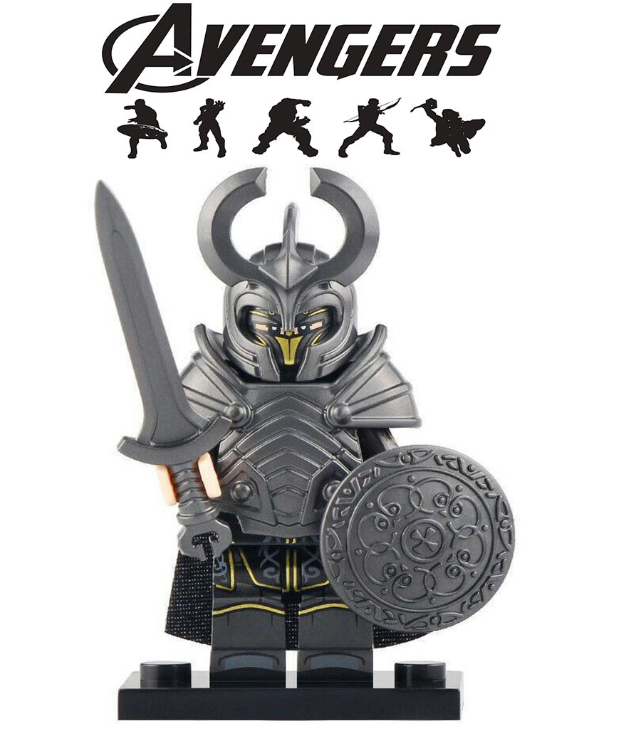 1pcs Einherjar Asgardian Guard Marvel Thor Ragnarok MOC Minifigures Toys Gifts