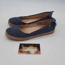 Ugg Australia Womens Indah Espadrille Flats Shoes Blue Slip On Round Toe 6.5 - $23.99