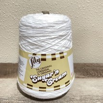 Lily Sugar&#39;n Cream Yarn Cones Color White 14 oz 706 Yards #103002 - $14.01