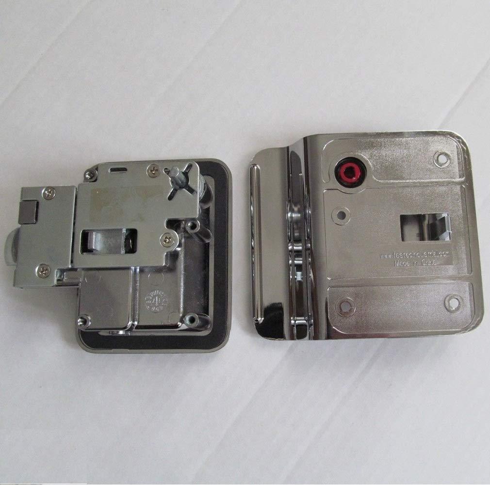 Chrome RV Entry Door Lock Handle Knob Deadbolt Key Camper Travel