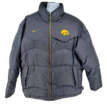 Nike Team Iowa Hawkeyes Down Coat Jacket Parka Size XL Black - $89.05