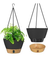 Zmtech 2 Pack 10 Inch Hanging Planters With Visible Water Level Tray Sel... - $35.92