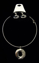 Liz Claiborne NEW Necklace & Earring Set Silvertone Fresh Start Metal Jewelry - $24.44