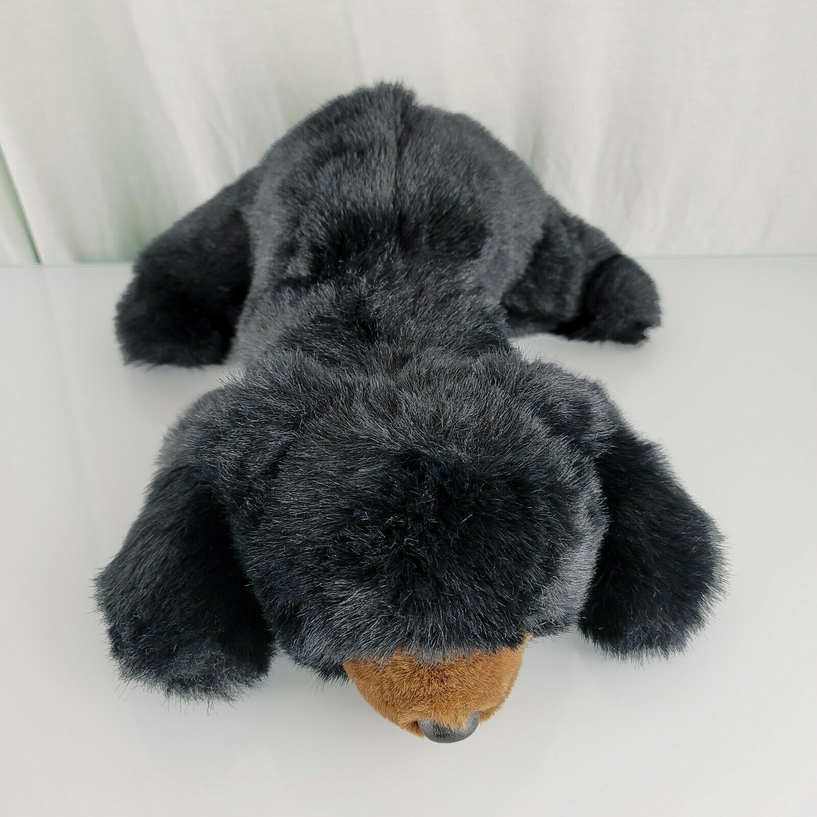 Primary image for VINTAGE TY Plush Classic SHADOW BEAR Laying Black Large Stuffed Animal 1992