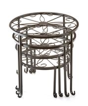 Nestable Plant Stands Set of 4 Metal with Curved Feet From 9.5" - 11.8" Diameter image 3