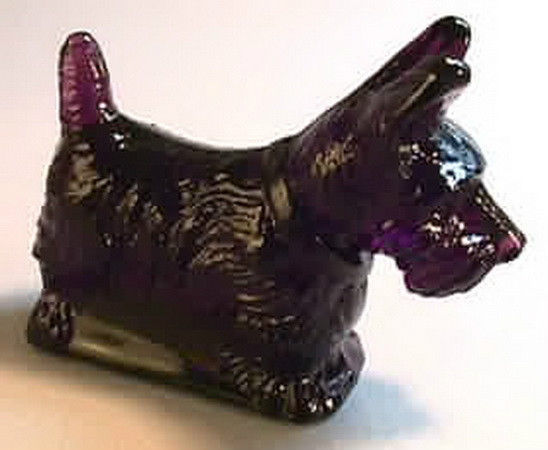 Cobalt Blue Ruby Red or Jadeite Select 1 Glass Scotty Dog Dark Pink