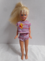 Stacie Sister Of Barbie Mattel 1991 Flashlight Fun Pooh Design Top & Match Short - $12.86