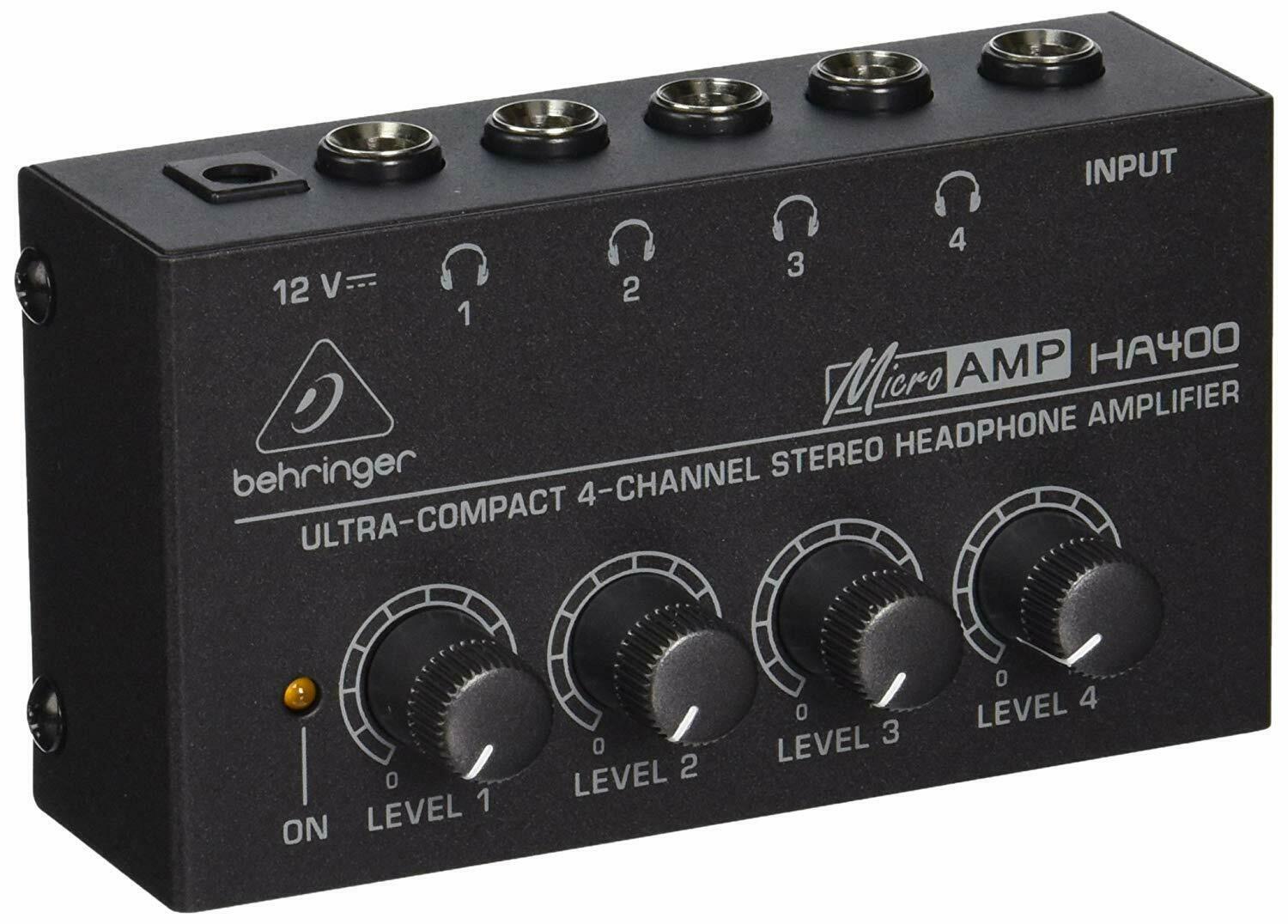 Behringer UMC404HD Audio Interface 4Channel with 2X 10' XLR Cables and