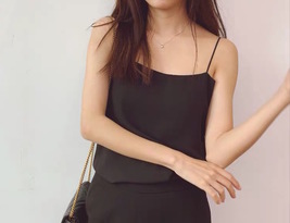 White Spaghetti Sleeveless Chiffon Tank Top Wedding Bridesmaid Chiffon Top Cami image 3