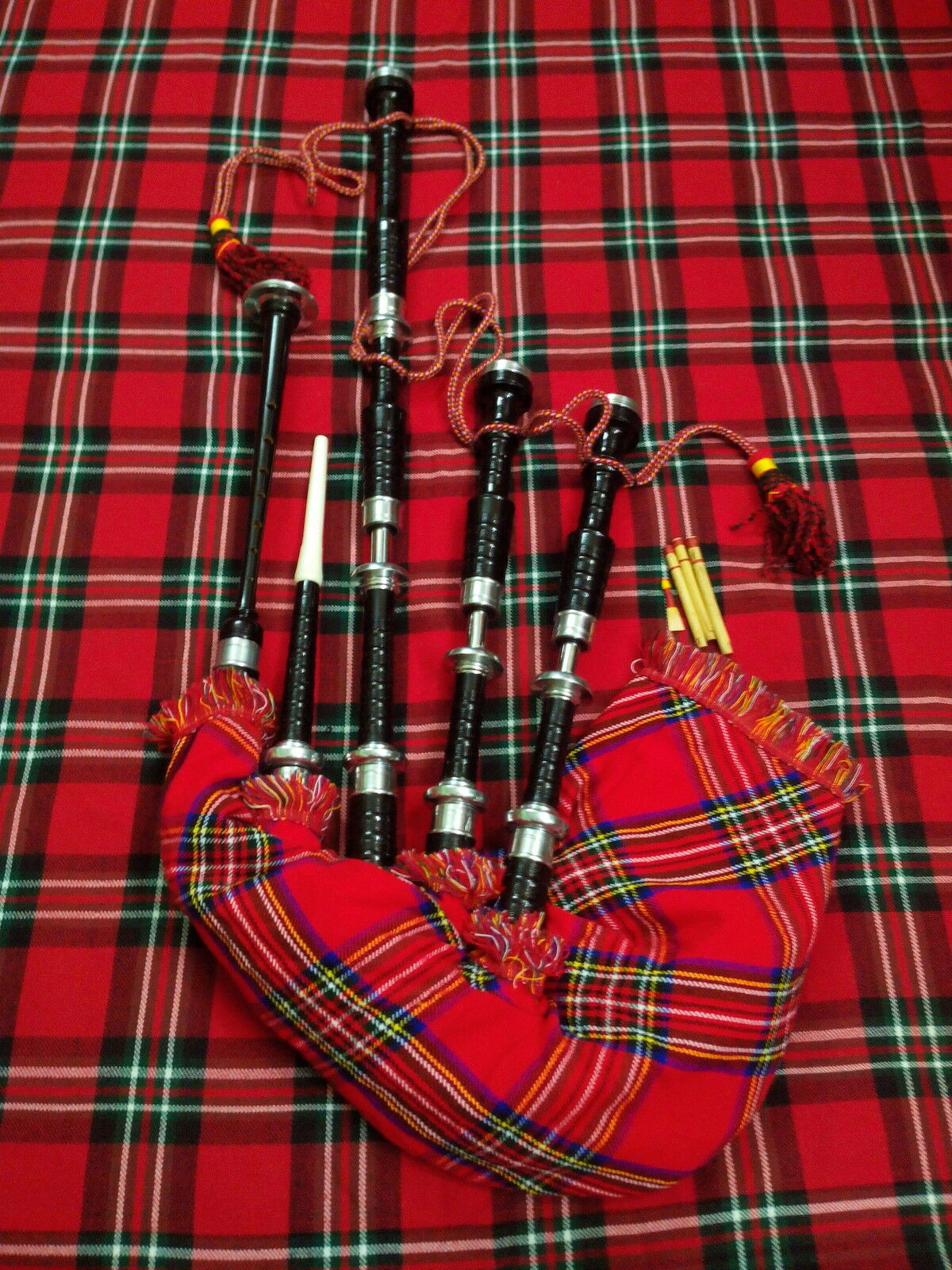 TC Scottish Bagpipes Rose Wood/Highland Bagpipes Full Size/Irish