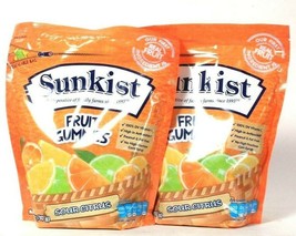 2 Bags Sunkist 28 Oz Real Fruit Gummies Sour Citrus 100% Vitamin C Soft Chews