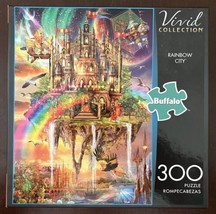 Buffalo Games 300 Pc Puzzle “Rainbow City” Complete w/Poster &amp; Excellent... - $14.36