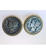 MERCURY 1935 DIME Men&#39;s Cufflinks - Vintage -FREE SHIPPING - $55.00