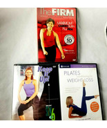 Lot of 3 Workout Videos Pilates for Weight Loss, The Firm Cardio Burn, S... - $7.69