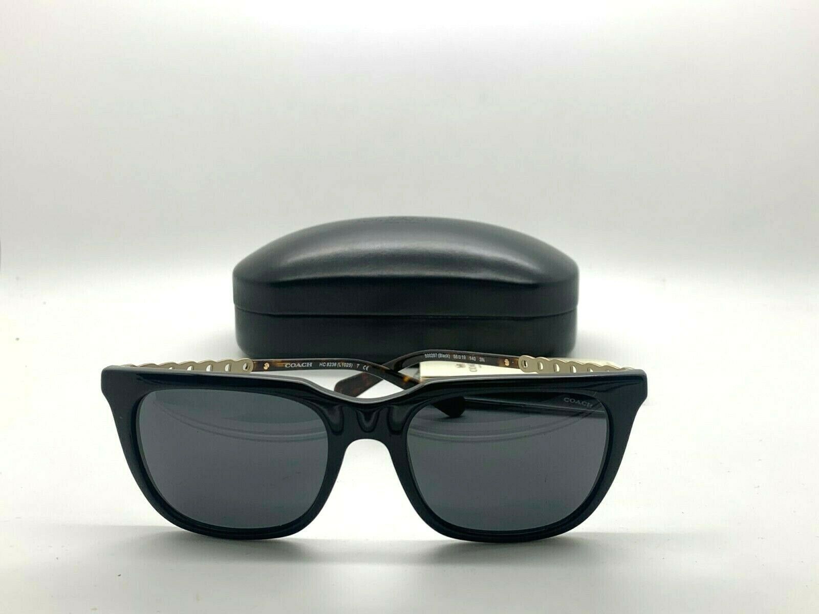 BRAND NEW COACH SUNGLASSES HC 8236 500287 black 56-19-140MM - Sunglasses