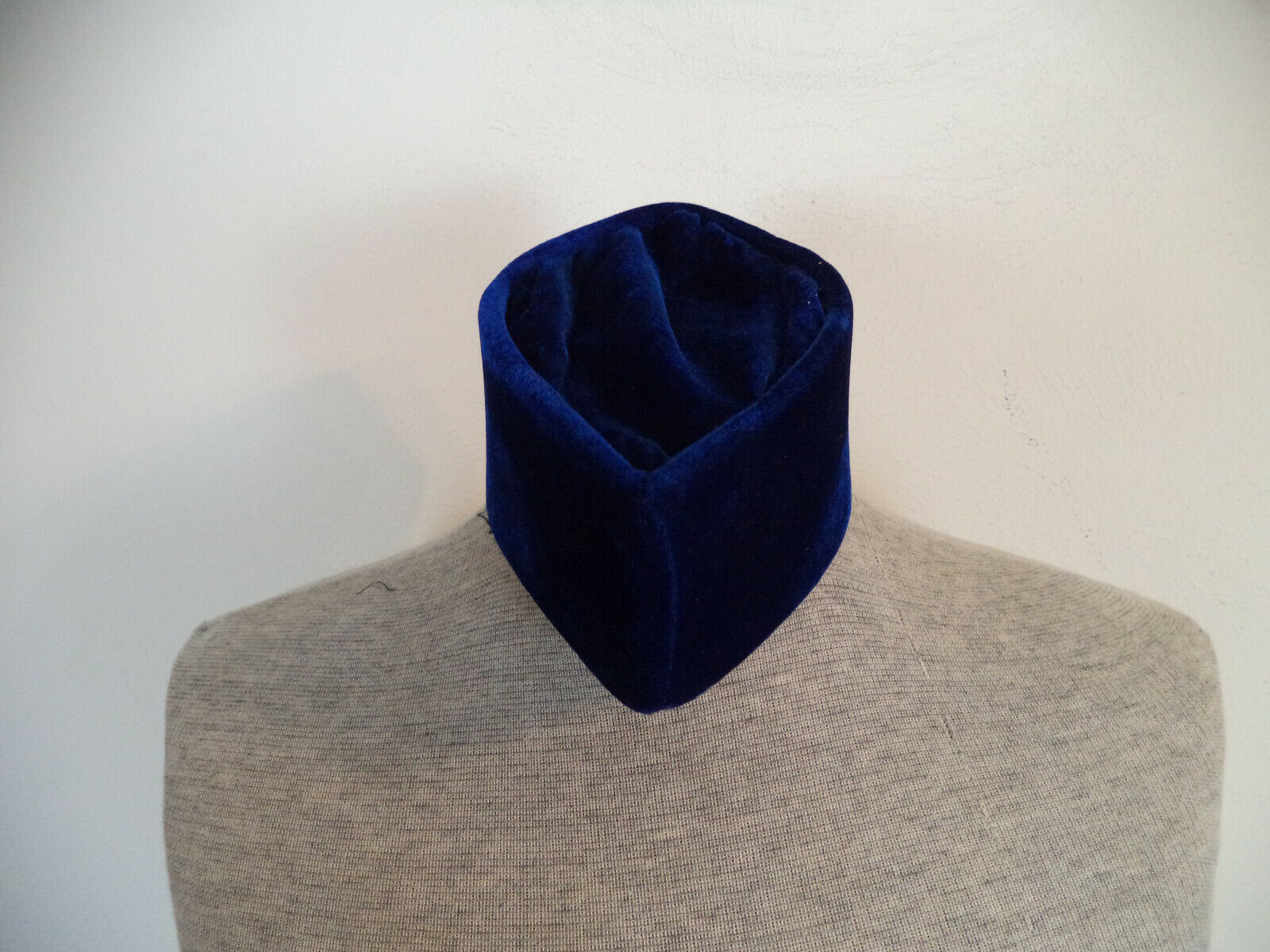 OSFA One Size Fits Men's Blue Handmade African Traditional Suede with Net Hat 