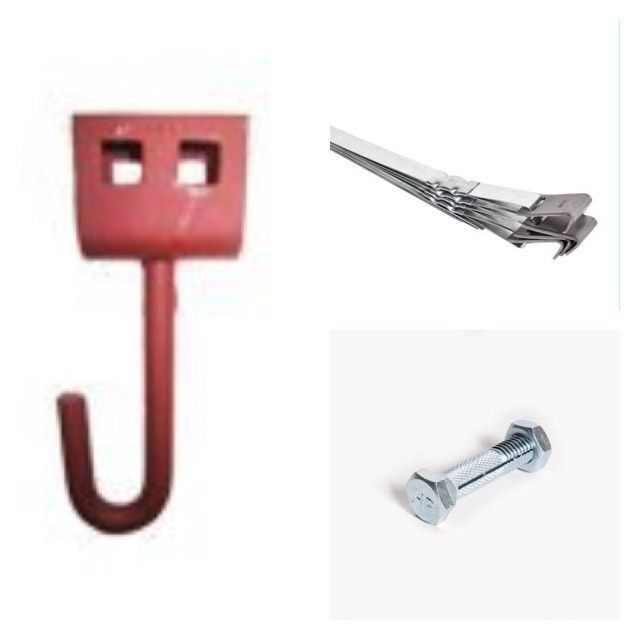 Mobile Home Part Set of 4 JHook Concrete Anchors; 8’ Tie Down Straps, & Bolts Other