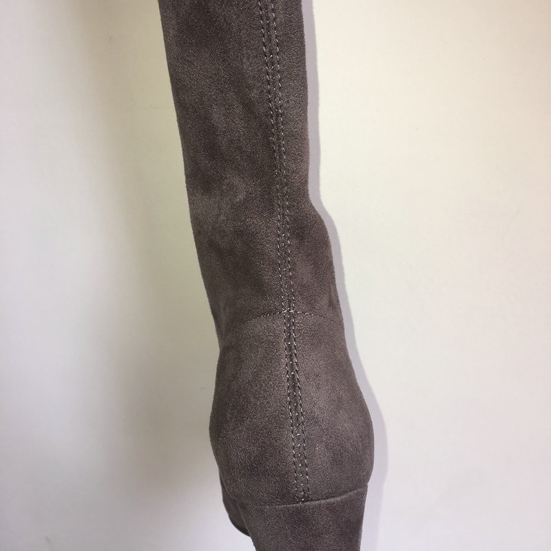 Itcquality Faux Suede Women Thigh High Boots Stretch Sexy Over Knee Wine Itc1057 Boots 