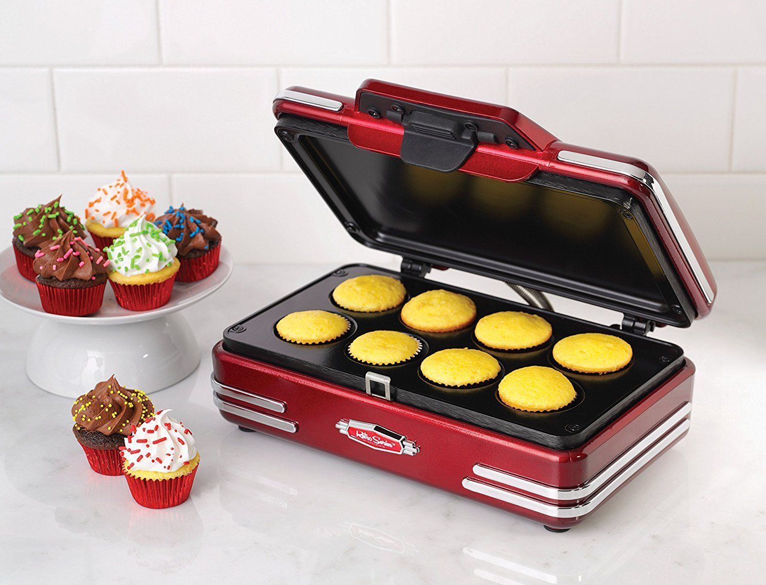 Retro Electric Nonstick Die Cast Griddle Mini Cupcake Muffin Brownie