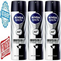 3X Nivea Invisible Black and White Anti Perspirant Spray for Men, 150ml  - $37.49
