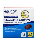 Equate Regular Strength Laxative Sennoside Chocolate Pieces, 15 mg, 24 C... - $11.87