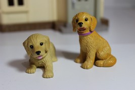 lot of 2 Mattel Plasic lab Puppy Dogs for Fisher Price or Barbie Doll House - $15.79