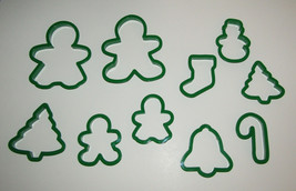Christmas Cookie Cutters Set of 9 Gingerbread Man Woman Tree Snowman Stocking - $7.75