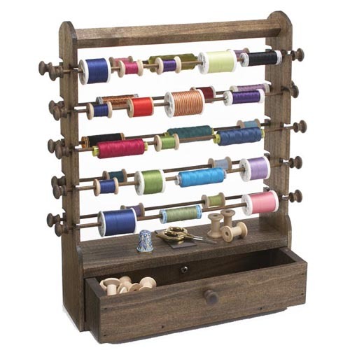 Antique Thread Keeper spools cross stitch sewing organizer FA Edmunds Sewing